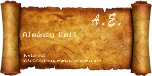 Almássy Emil névjegykártya