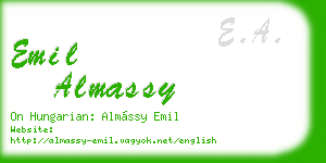 emil almassy business card
