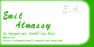 emil almassy business card